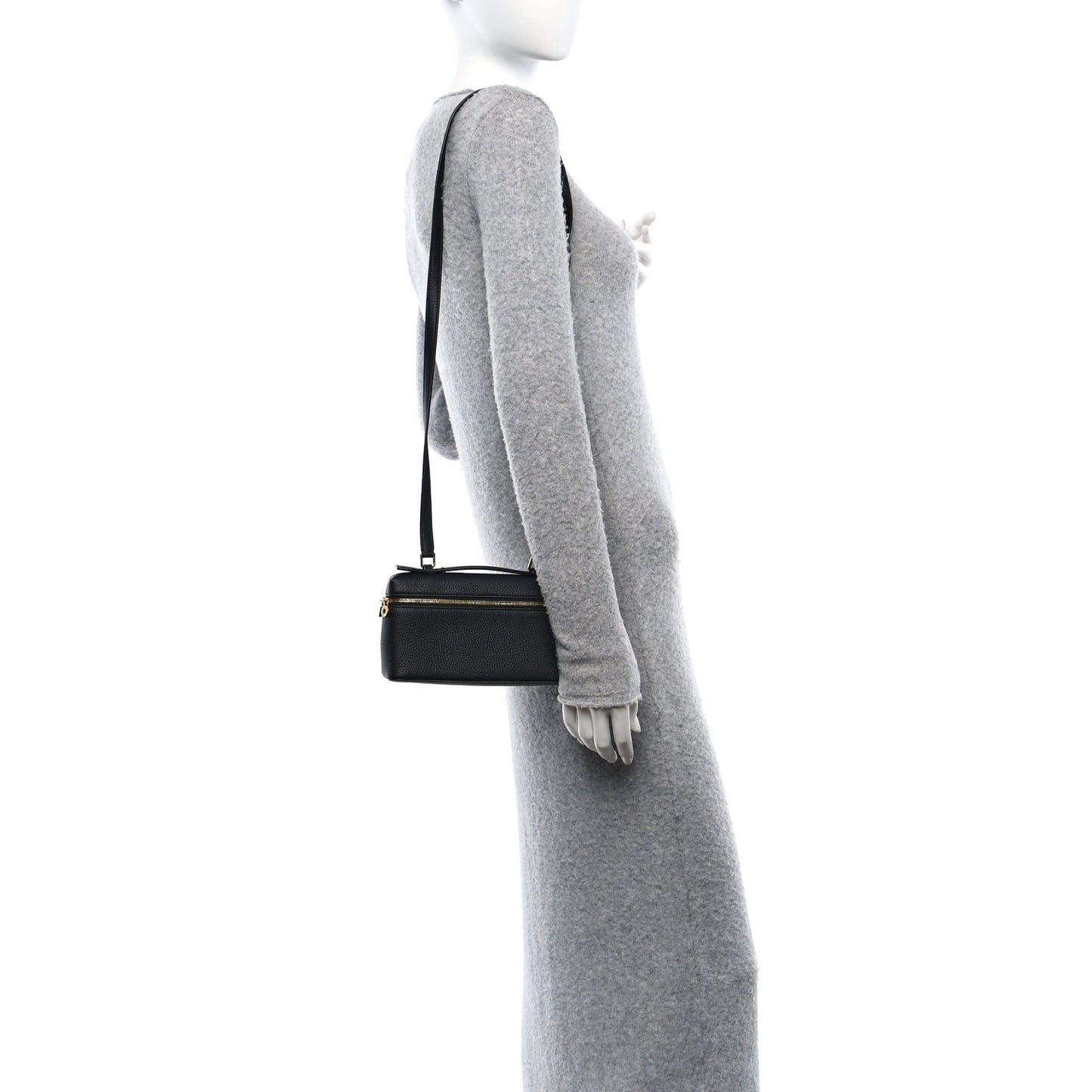 Grained Calfskin L19 Extra Pocket Pouch Black