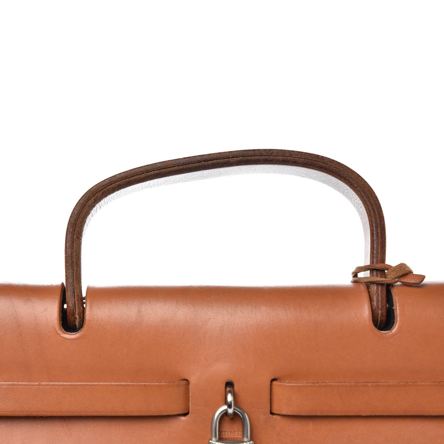 Toile Vache Calfskin Herbag 30 PM Black Natural