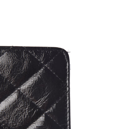 Chanel Patent Crumpled Calfskin Quilted Yen Reissue Wallet So Black 9 of 9