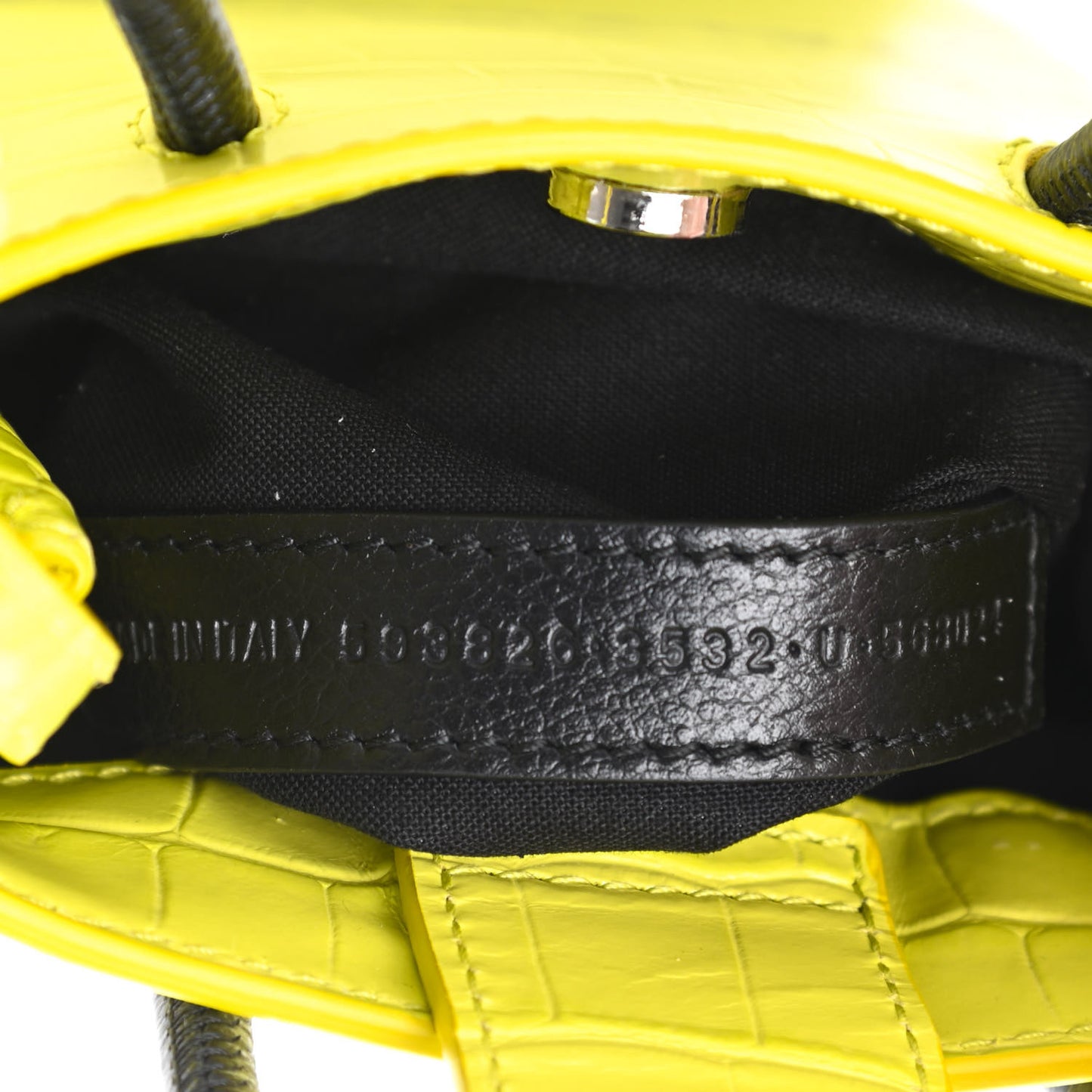 Calfskin Crocodile Embossed Logo Shopping Phone Holder Bag Lime