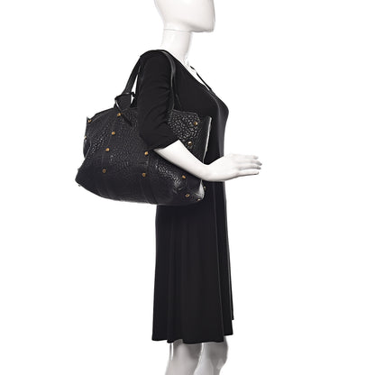 Jimmy Choo Grained Calfskin Studded Lockett Shopper Tote Black 2 of 13