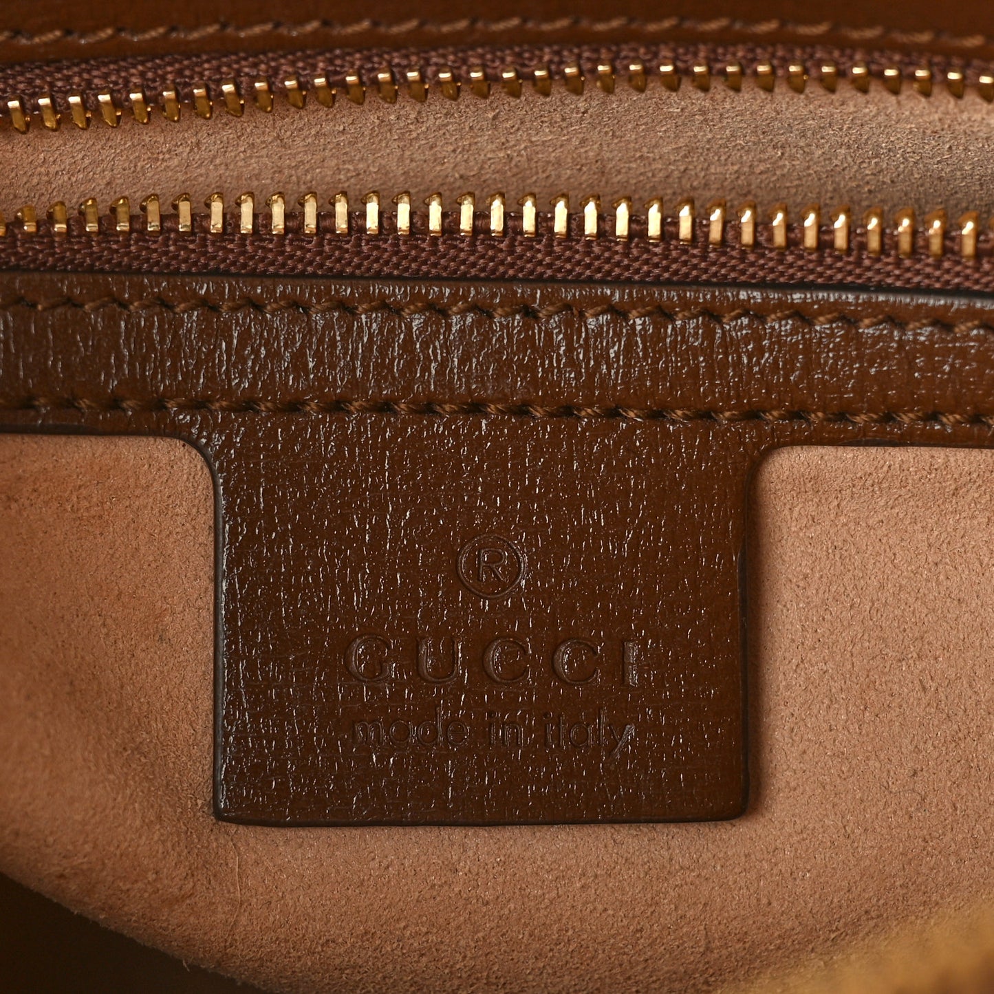 GG Supreme Monogram Small Horsebit 1955 Shoulder Bag Beige Brown Sugar