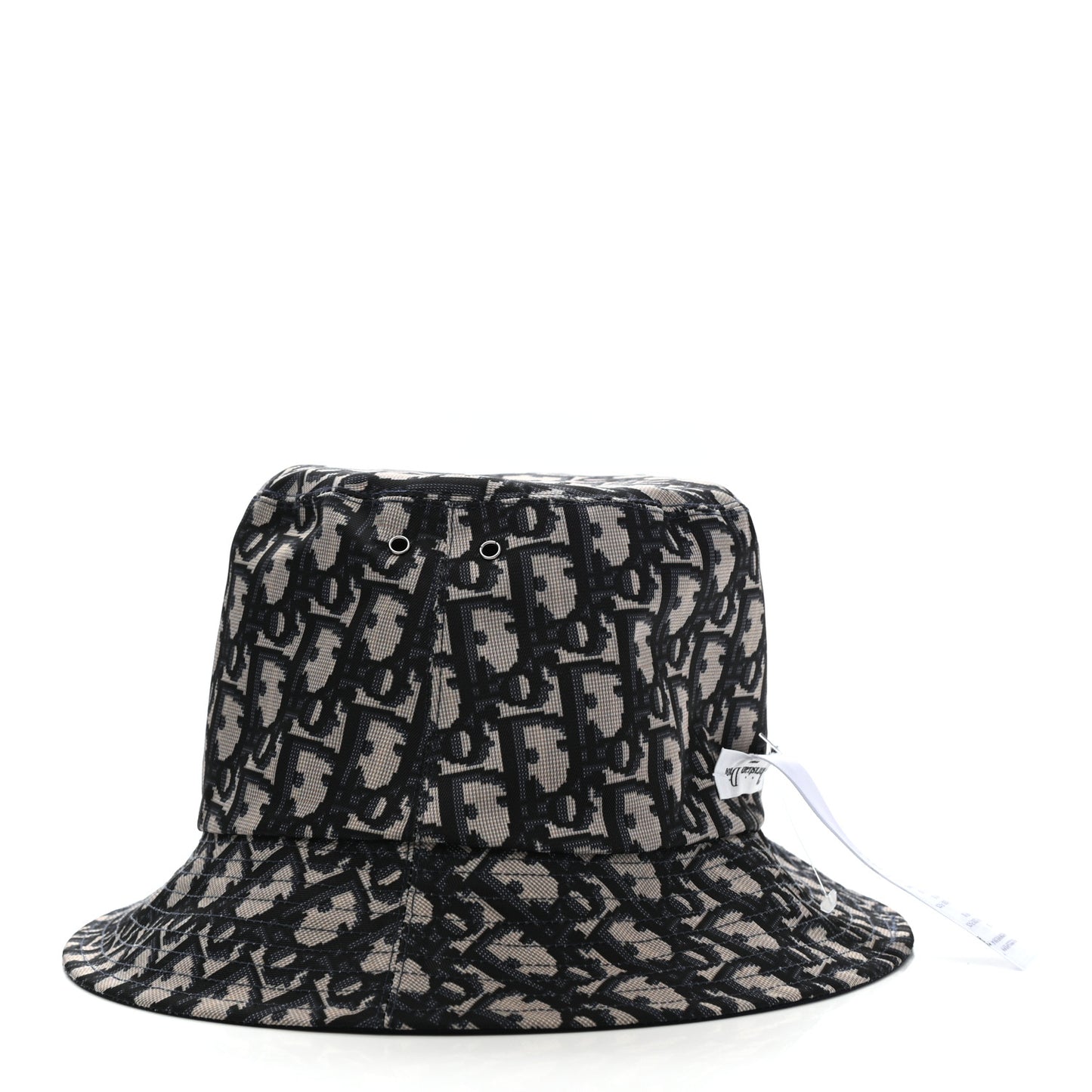 Polyester Cotton Oblique Teddy-D Brim Bucket Hat 57 Black
