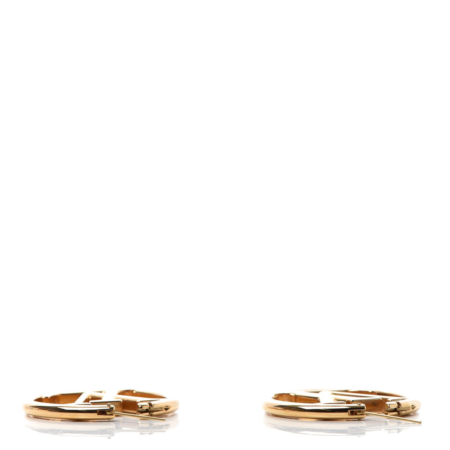 Metal Louise Hoop Earrings Gold