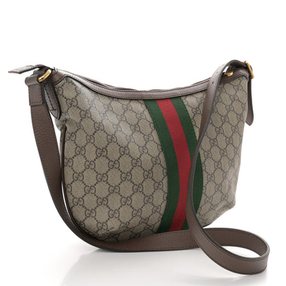 Gucci GG Supreme Monogram Web Small Ophidia Half Moon Hobo Brown 3 of 10