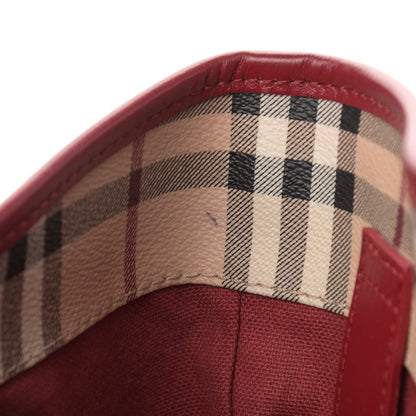 Burberry Haymarket Check Canterbury Tote Military Red 7 of 11