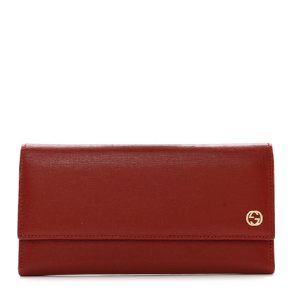 Gucci Calfskin GG Continental Wallet Red 1 of 10