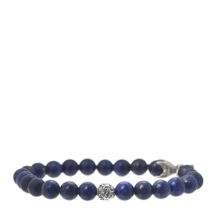 David Yurman Sterling Silver Lapis Lazuli 8mm Spiritual Beads Bracelet 1 of 4