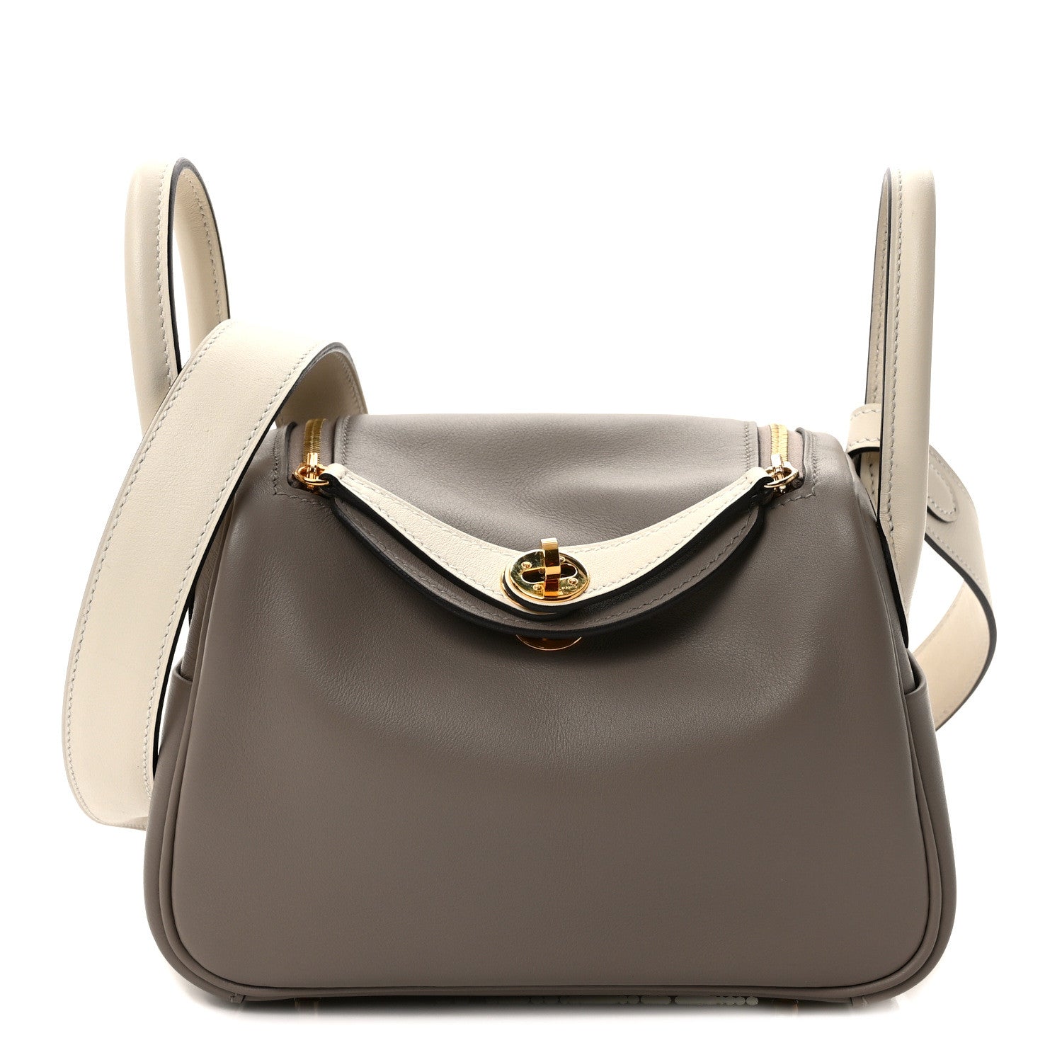 Hermes Swift Horseshoe Mini Lindy 20 Gris Asphalte Nata 1 of 8