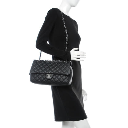 Chanel Caviar Quilted Jumbo Easy Flap Black 2 of 8