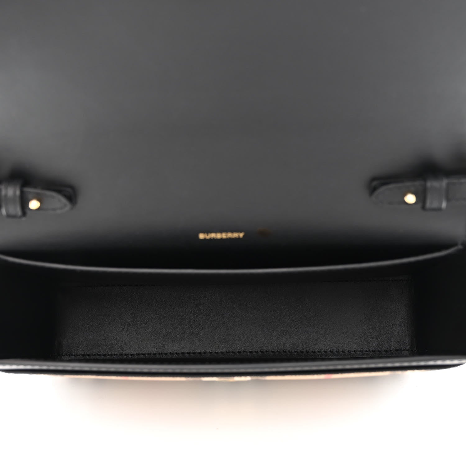 Burberry Calfskin Vintage Check New Hampshire Bag Black 5 of 11