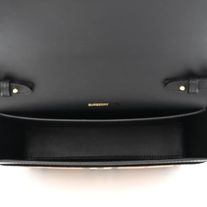 Burberry Calfskin Vintage Check New Hampshire Bag Black 5 of 11