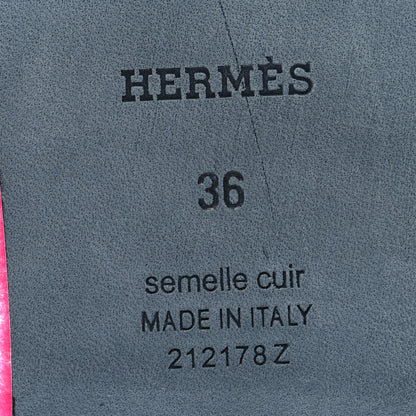 Hermes Woolskin Oran Sandals 36 Rose Fuchsia 7 of 8
