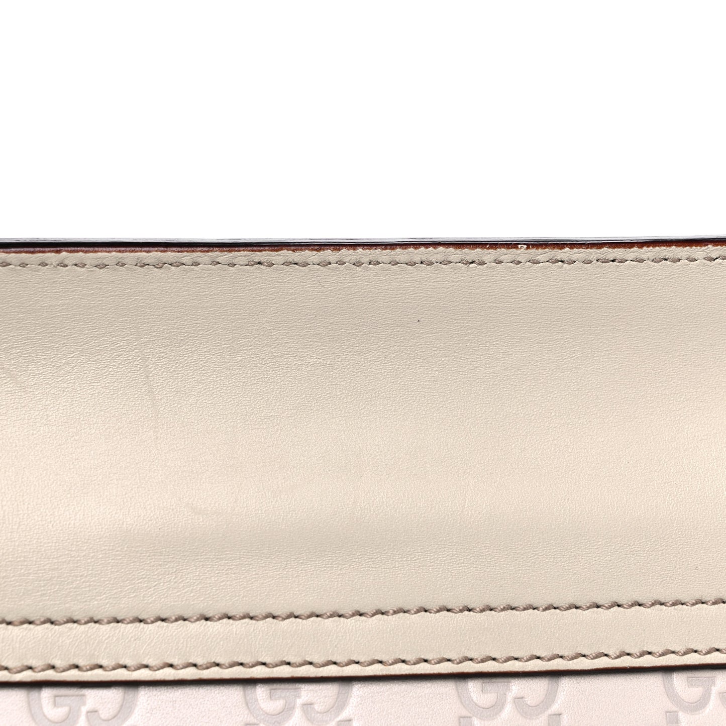 Guccissima Peggy Bamboo Top Handle Bag Mystic White