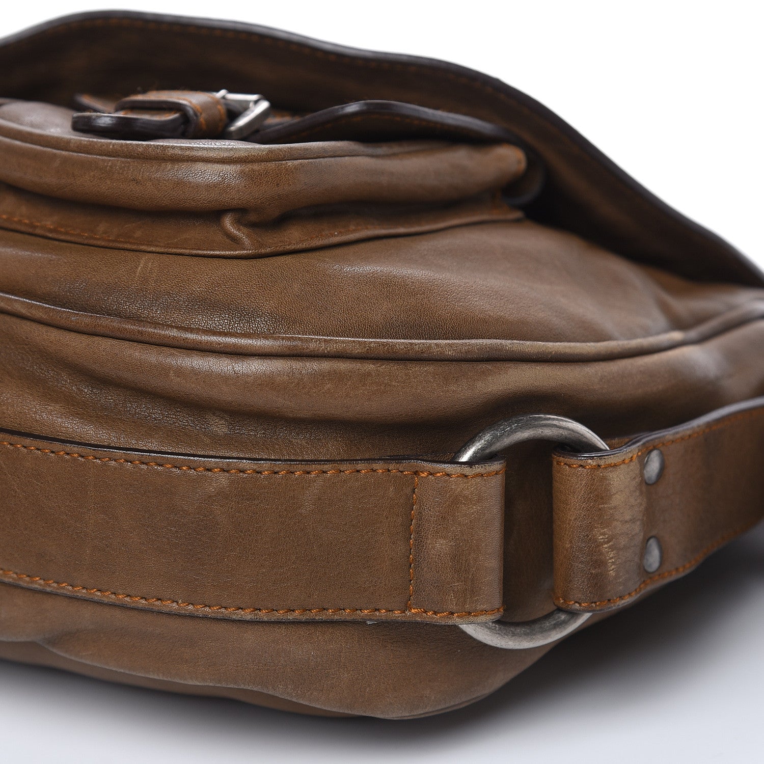 Christian Dior Calfskin Medium Gaucho Double Saddle Brown 10 of 19