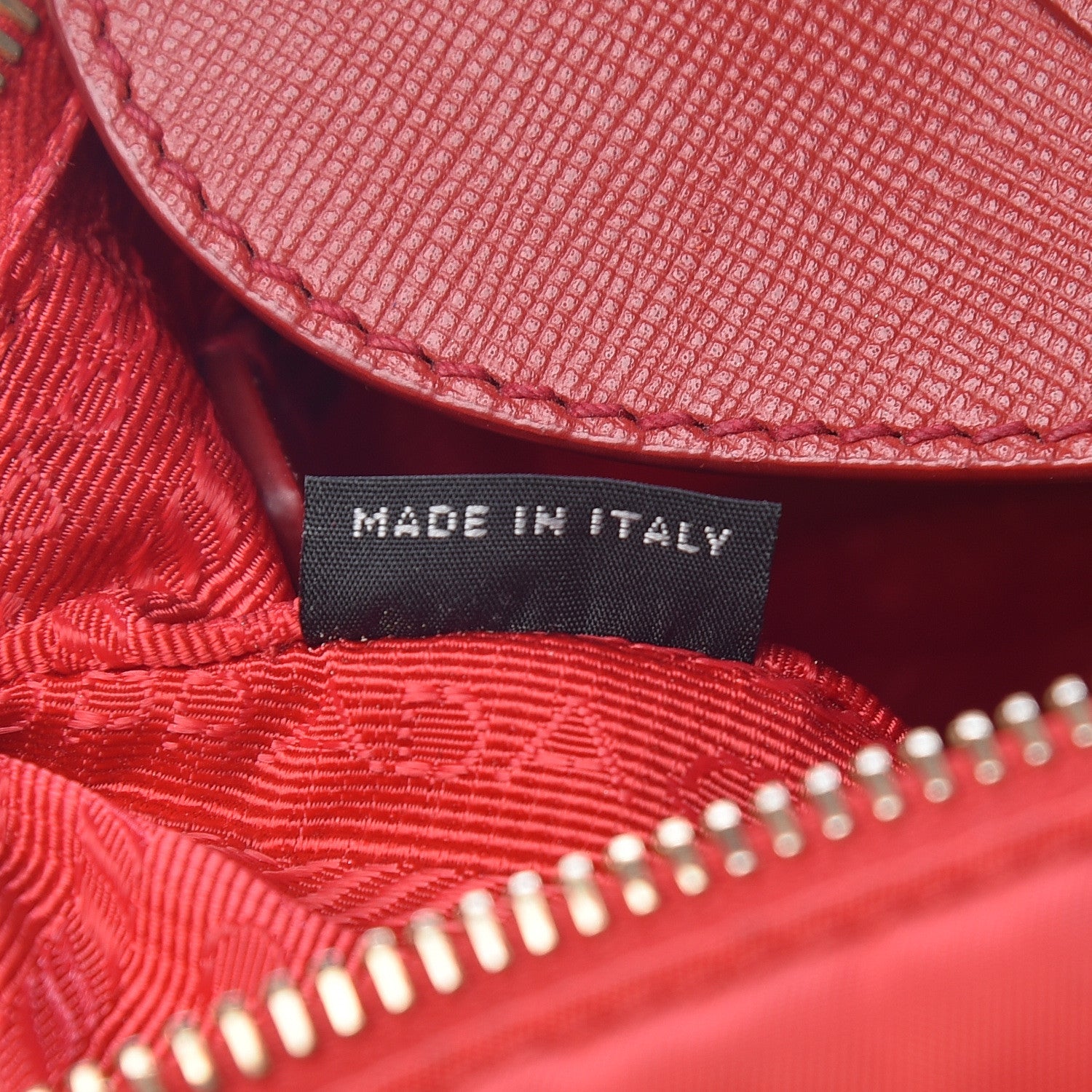 Prada Nylon Vela Saffiano Flat Flap Messenger Bag Red 9 of 12