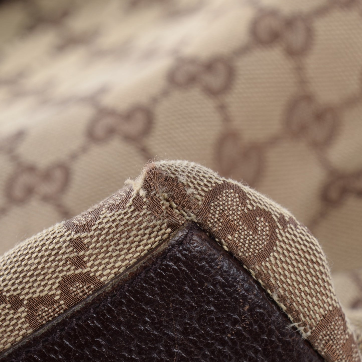 GG Monogram Large Web Handle Vertical Tote Dark Brown