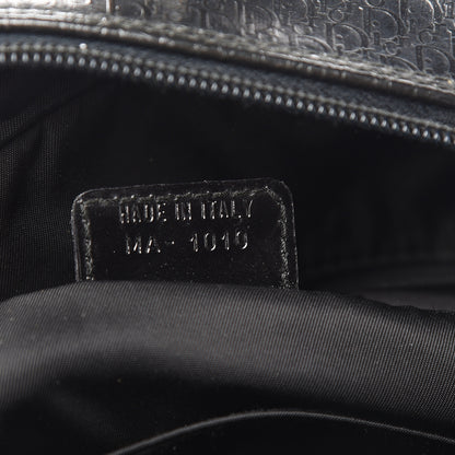 Christian Dior Patent Calfskin Embossed Saddle Bowler Black 6 of 12