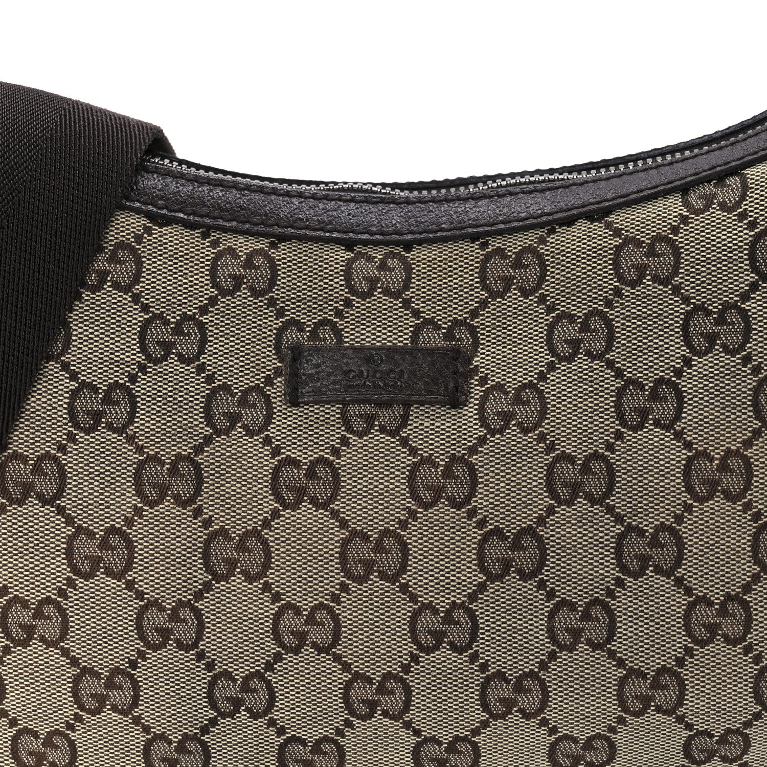 Gucci Monogram Medium Half Moon Hobo Dark Brown 7 of 12