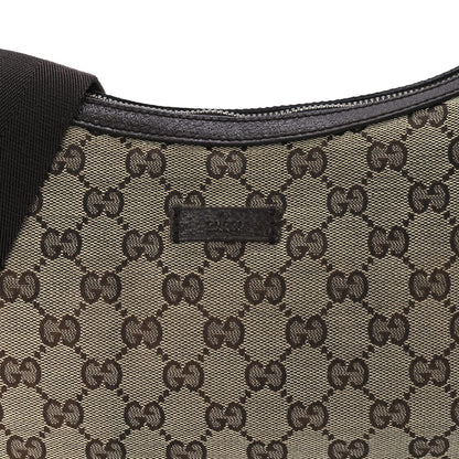 Gucci Monogram Medium Half Moon Hobo Dark Brown 7 of 12