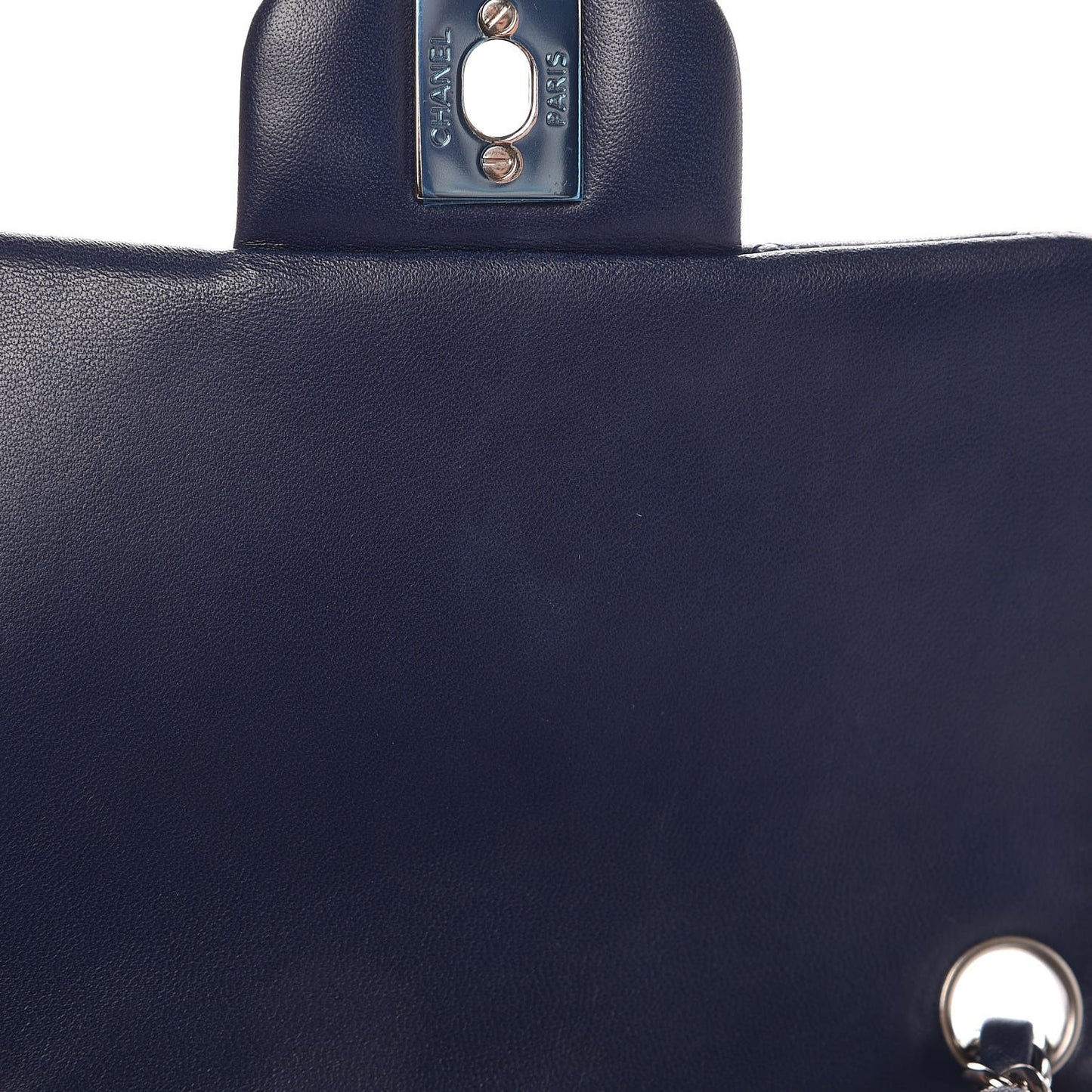 Lambskin Quilted Mini Square Flap Navy