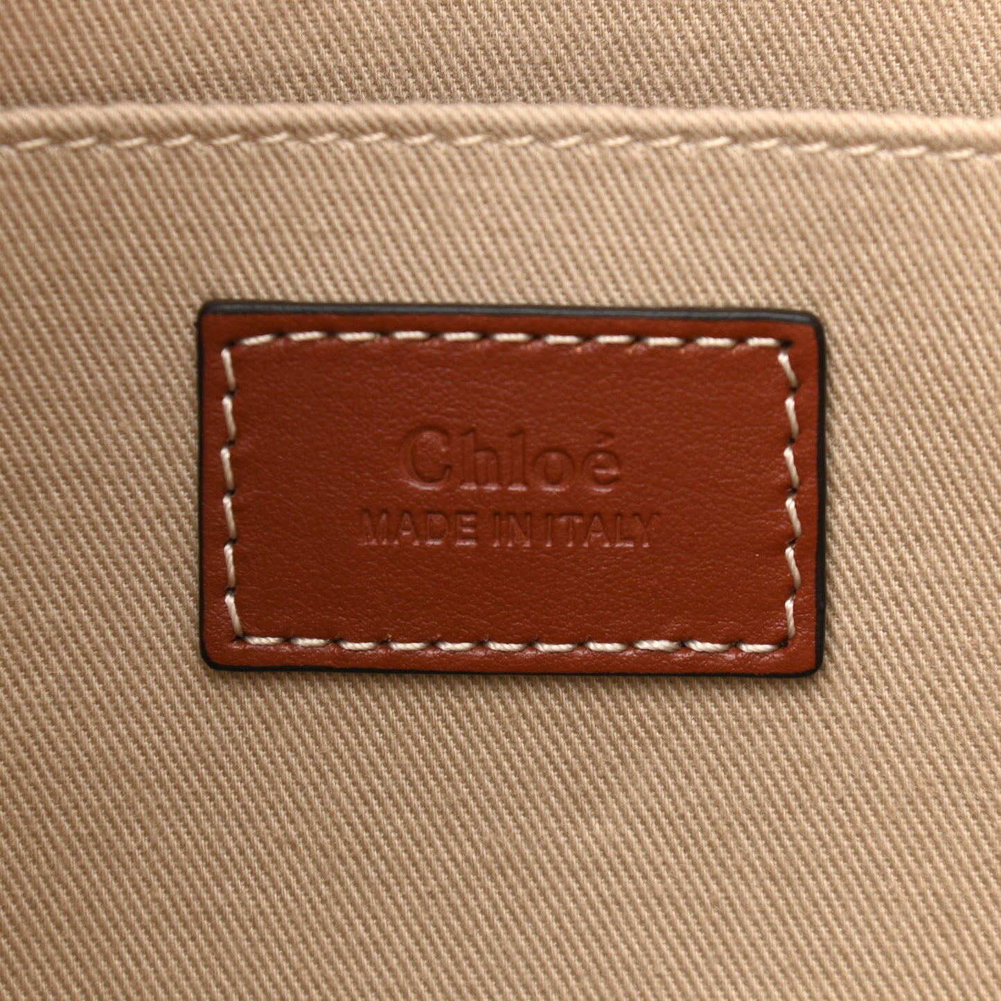Cotton Calfskin Large Woody Ribbon Tote White Brown