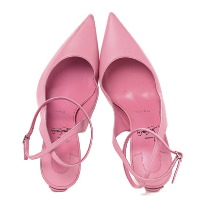 Christian Louboutin Calfskin Condora Sling 100 Pumps 38.5 Pink 2 of 11