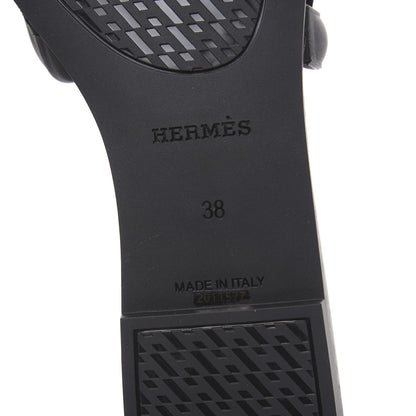 Hermes Rubber Aloha Sandals 38 Black 7 of 8