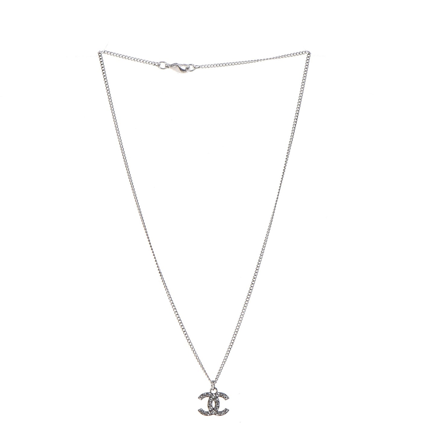 Crystal Timeless CC Necklace Silver