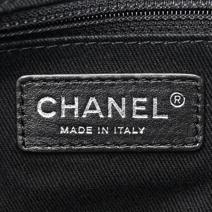 Chanel Grained Calfskin Large Coco Eyelets Shopping Tote Navy 6 of 11