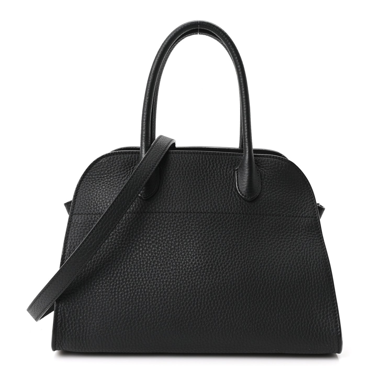 Grained Calfskin Soft Margaux 10 Bag Black