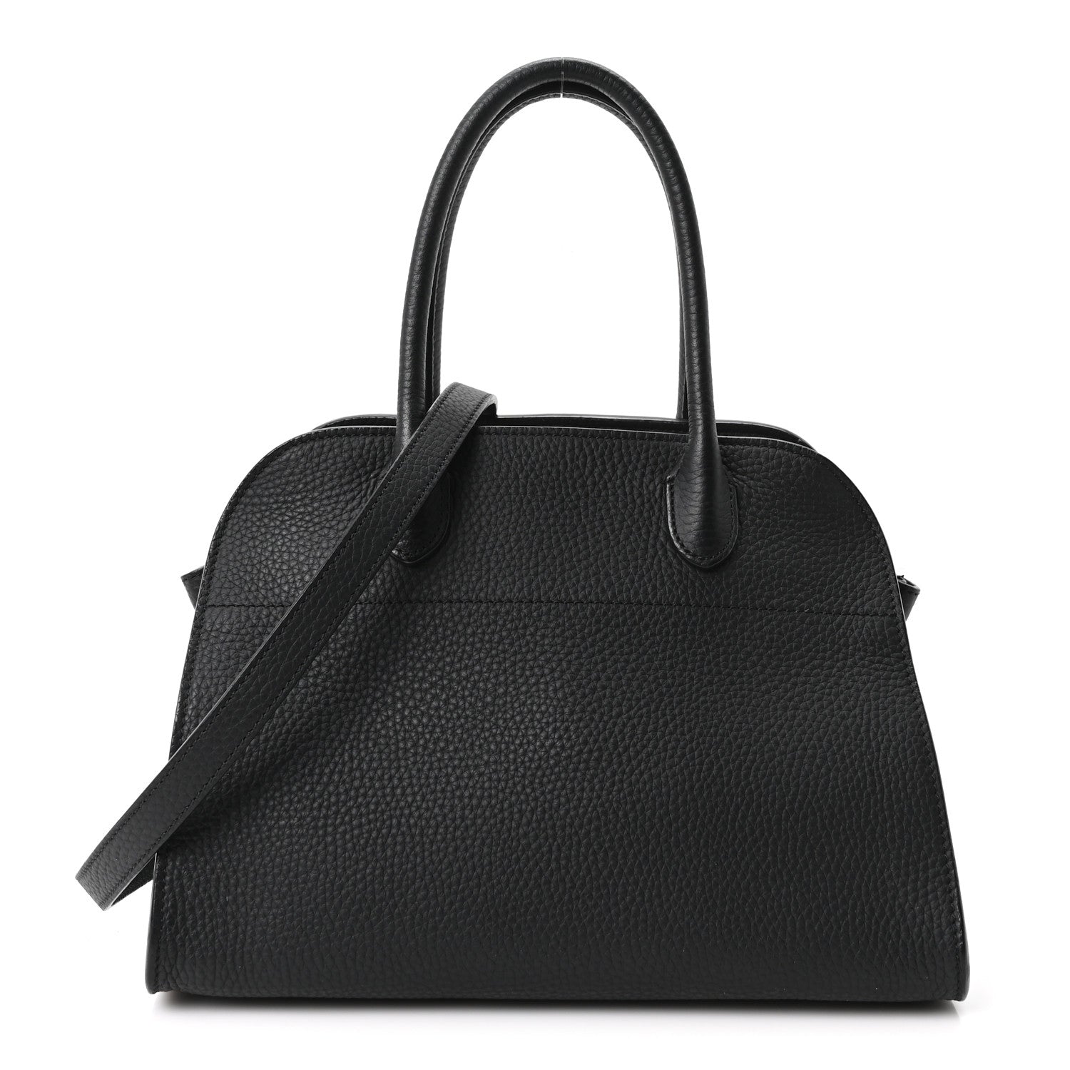 The Row Grained Calfskin Soft Margaux 10 Bag Black 1 of 9