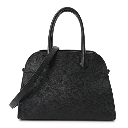 The Row Grained Calfskin Soft Margaux 10 Bag Black 1 of 9