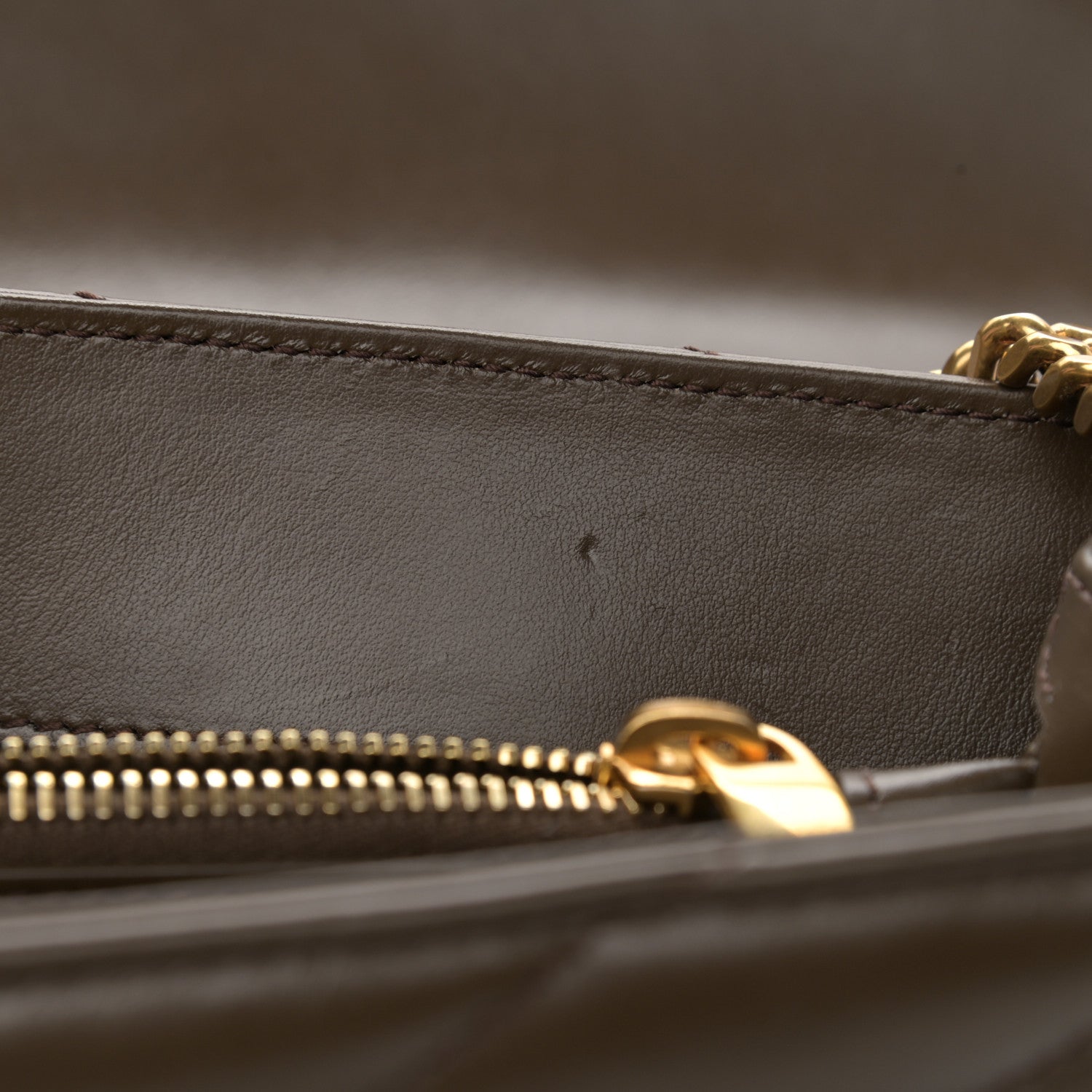Saint Laurent Calfskin Y Quilted Monogram Medium Loulou Chain Satchel Soil Brown 12 of 12