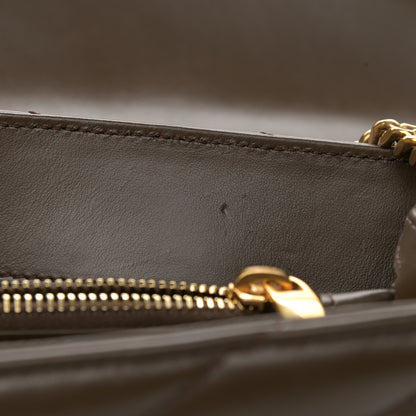 Saint Laurent Calfskin Y Quilted Monogram Medium Loulou Chain Satchel Soil Brown 12 of 12