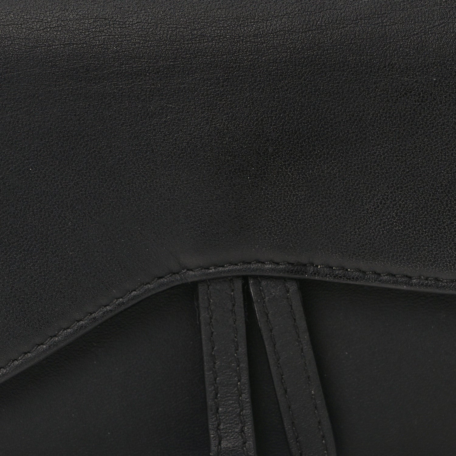 Christian Dior Ultra Matte Calfskin Saddle Belt Clutch Black 7 of 9
