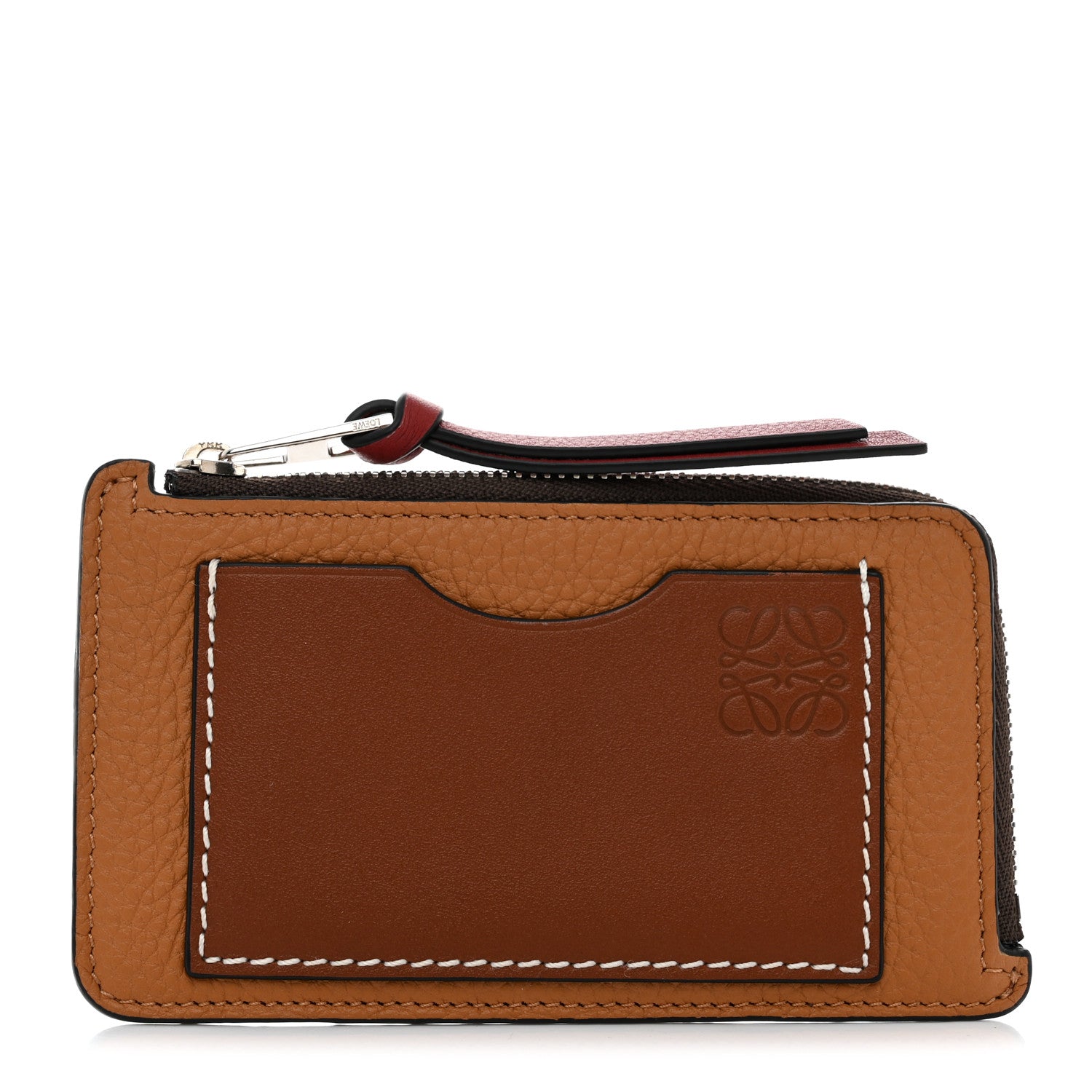 Loewe Soft Grained Calfskin Coin Card Holder Light Caramel Pecan 1 of 7