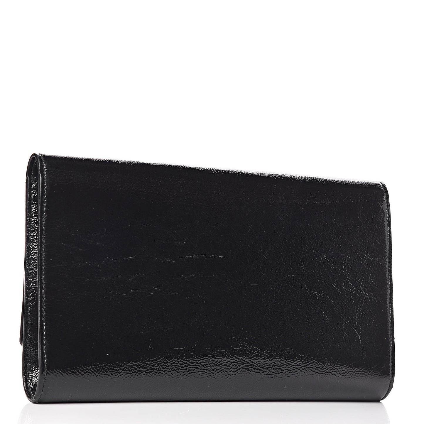 Textured Patent Monogram Large Belle De Jour Clutch Black