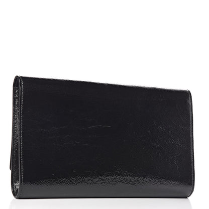 Saint Laurent Textured Patent Monogram Large Belle De Jour Clutch Black 3 of 7