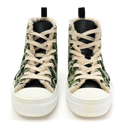 Christian Dior Tapestry Oblique Mens B23 High Top Sneakers 38 Olive 2 of 11