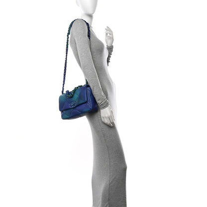 Chanel Tie Dye Calfskin Quilted Medium Chanel 19 Flap Blue Purple 2 of 10