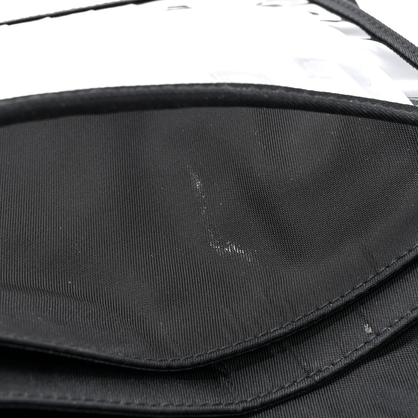 Tessuto Nylon Tri-Fold Compact Wallet Black