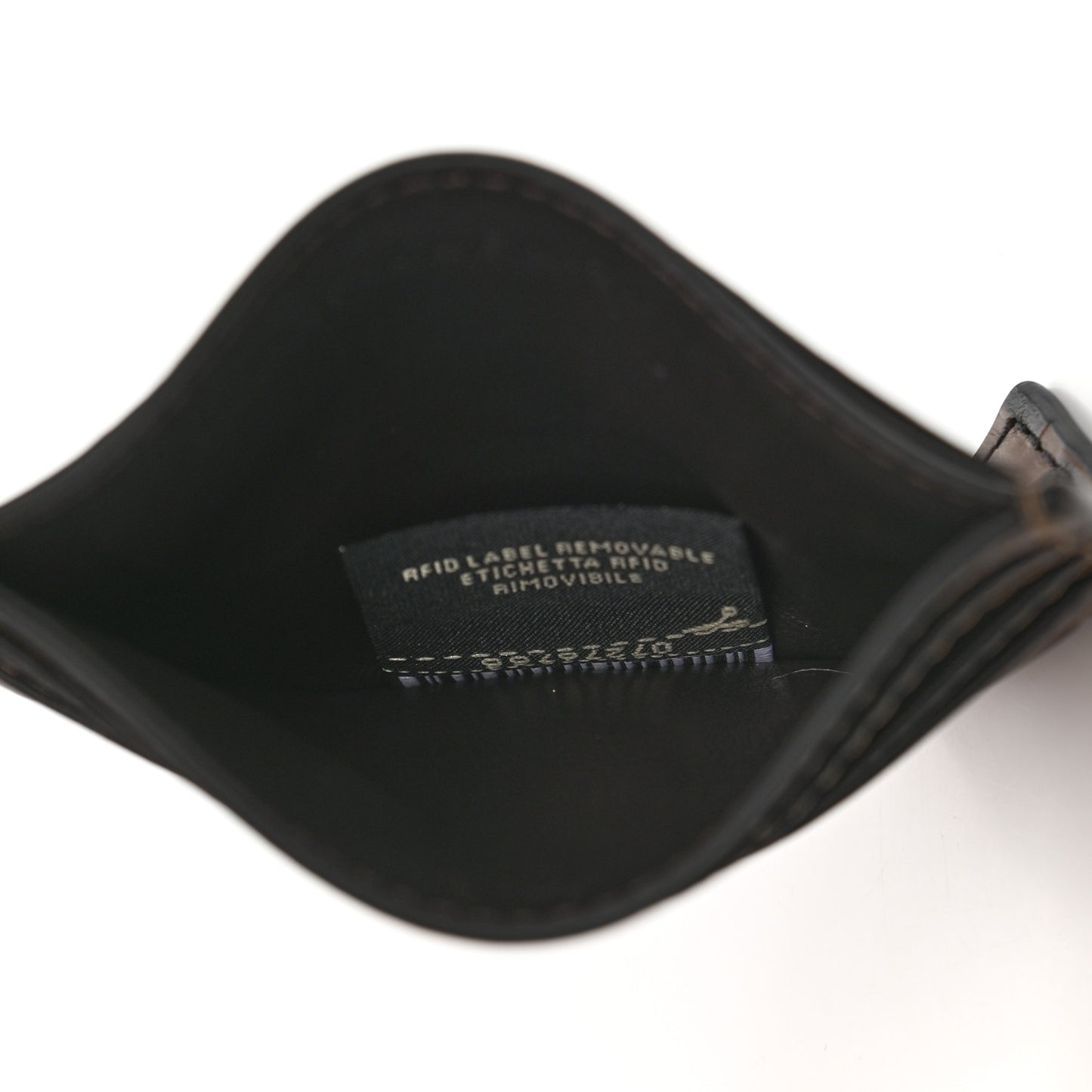Vitello Soft Bi-Color FF 1974 Embossed Card Holder Maya Black