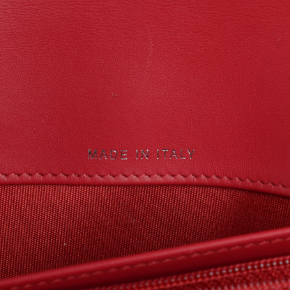 Chanel Patent Calfskin Quilted Boy Wallet on Removable Chain Red 7 of 8