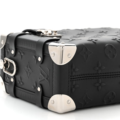Louis Vuitton Calfskin Debossed Monogram Side Trunk Black 8 of 9