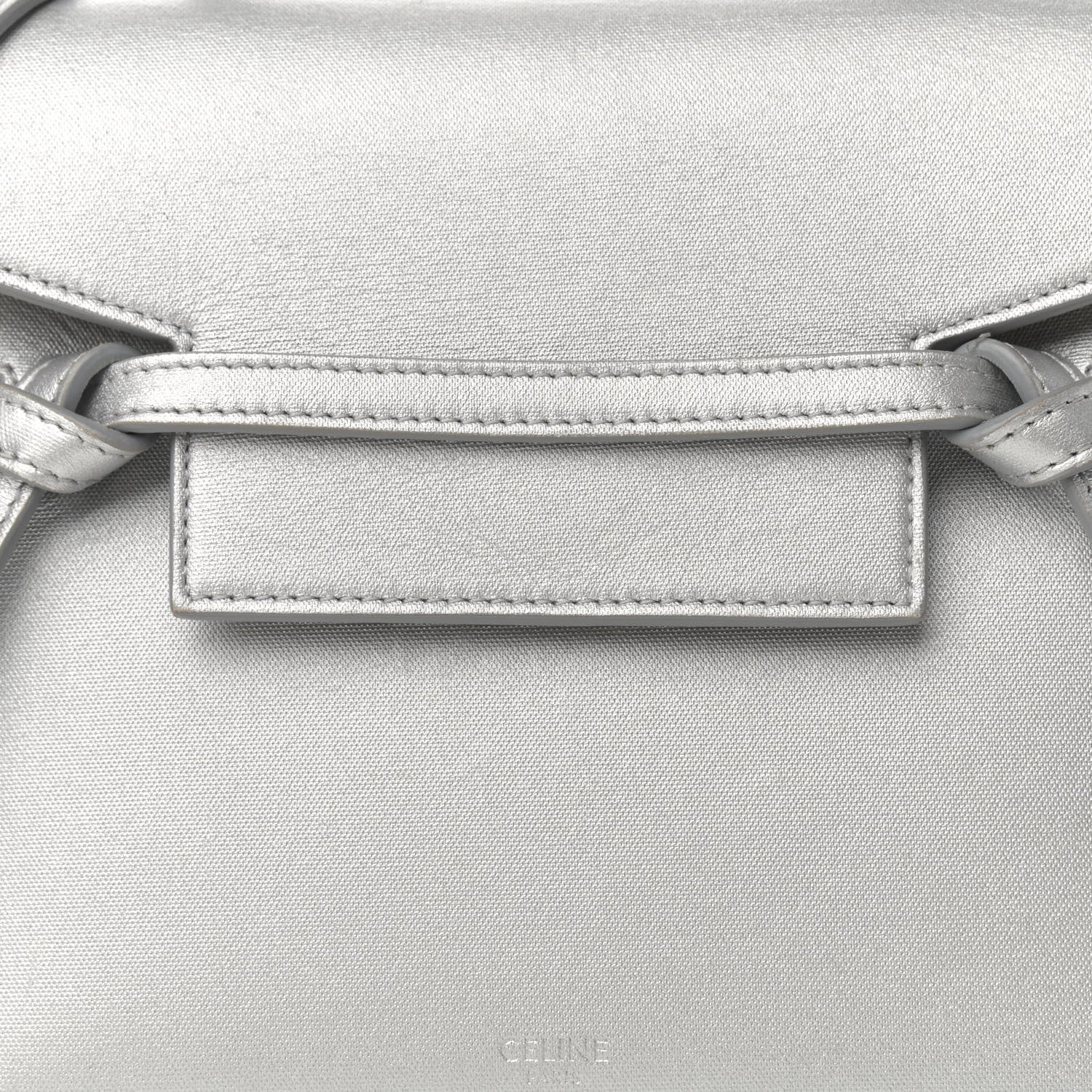 Celine Laminated Calfskin Nano Belt Bag Silver 8 of 13
