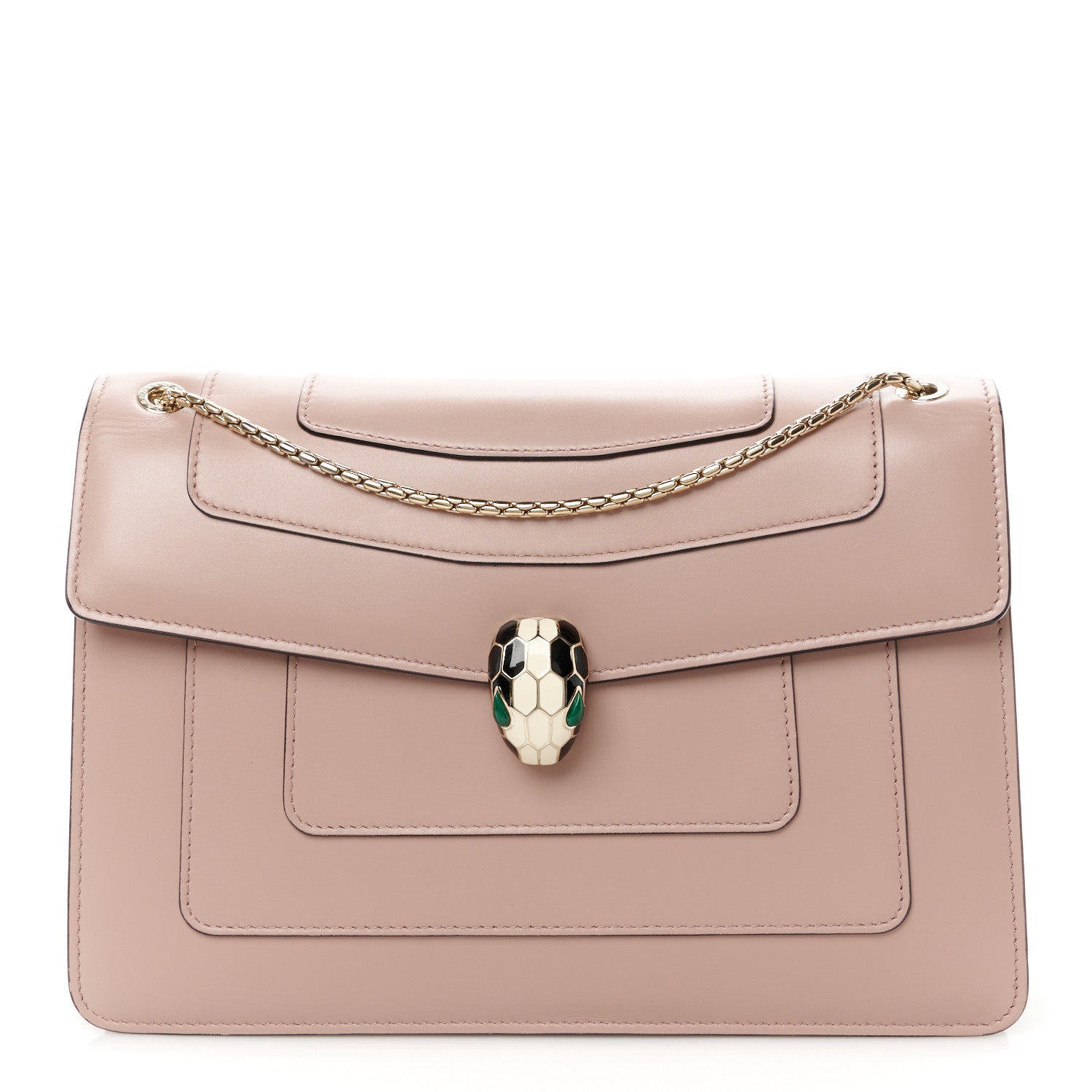 Bulgari Calfskin Serpenti Forever Shoulder Bag Light Pink 1 of 12