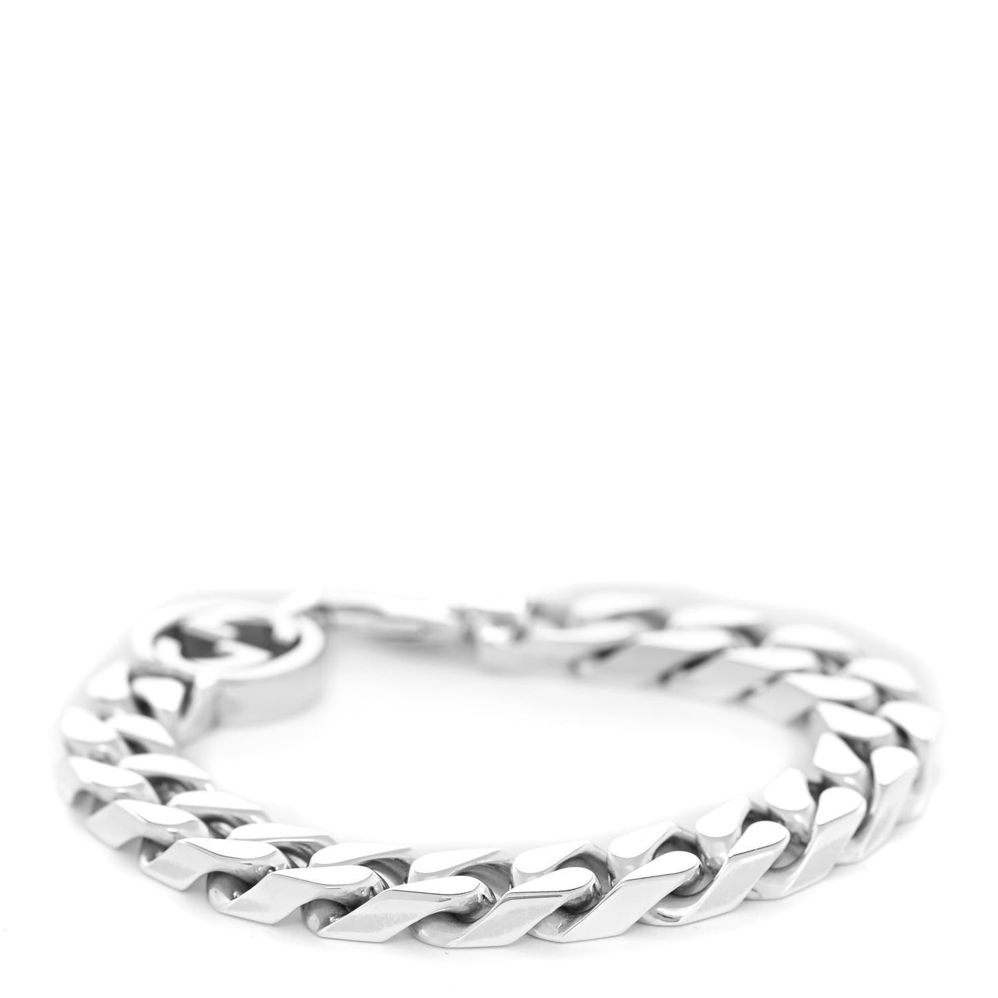 Sterling Silver Interlocking G Curb Chain Bracelet