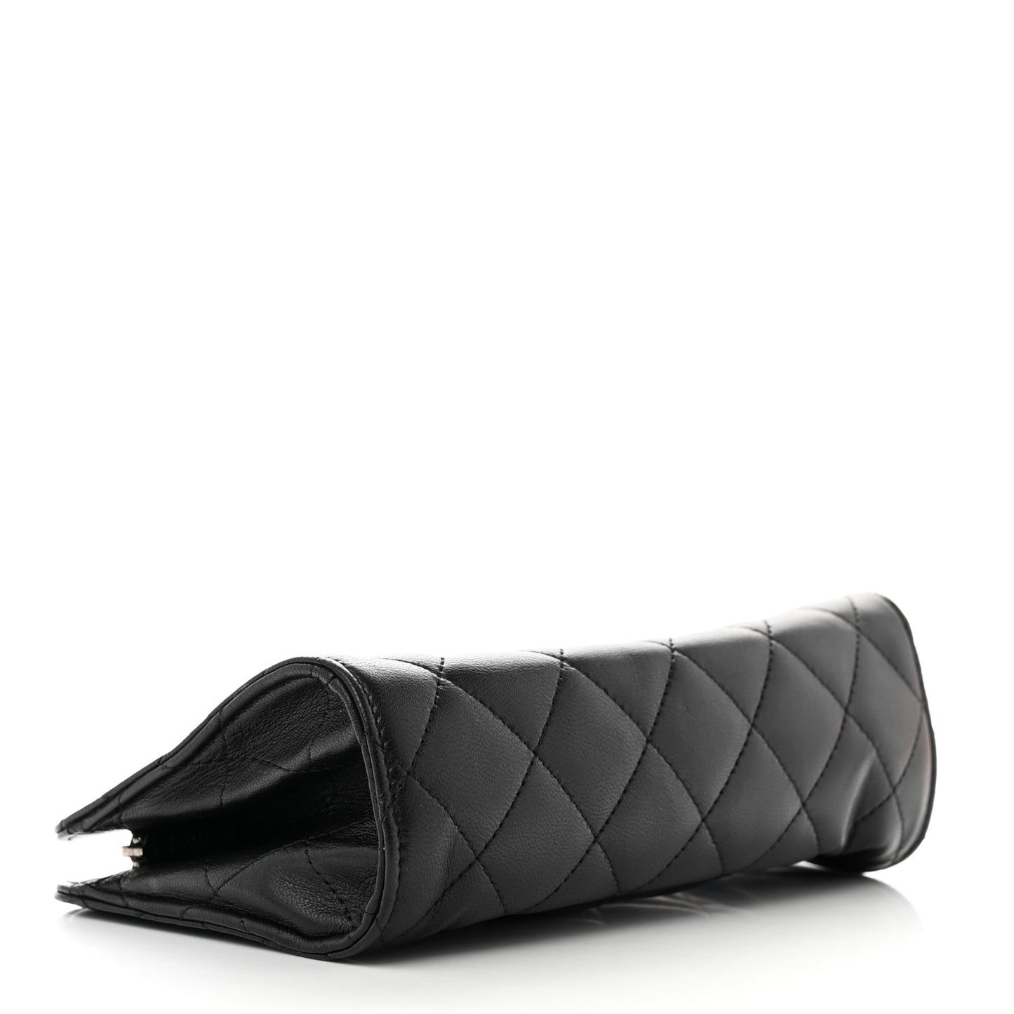 Lambskin Quilted Cosmetic Case Black