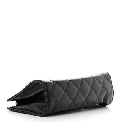 Chanel Lambskin Quilted Cosmetic Case Black 4 of 7